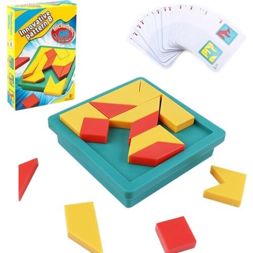 Tangram Puzzle Creative Pattern Logic Game Learn Logical Reasoning Skills Innovation Toys Educational Game Board Montessori Gift