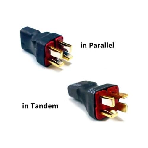 Integrated T Plug in Parallel /Series Connection Tandem Conversion Connector For Battery DIY RC Model Drone Helicopter Accessory
