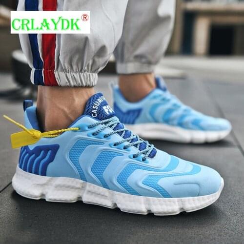 CRLAYDK Men Fashion Mesh Sneakers Casual Shoes Lace Up Flats Outdoor Sports Running Workout Wave Designer Walking Boys Tennis