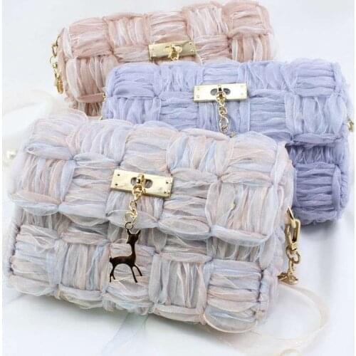 Creative Bag Making Materials DIY Bag Handmade Mesh Cloth Latch Hook Bags Handcraft Weaving Material Bag Making Accessories