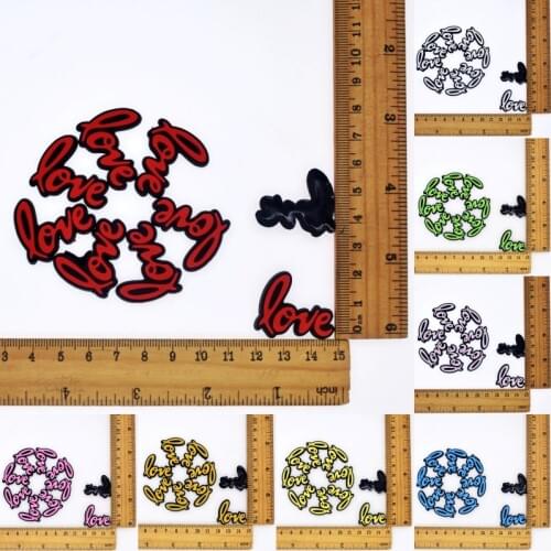 10 pcs DIY Colorful LOVE Symbol Soft Accessory Can Be Glue Or Sewing On Earring/Brooch/Hair Clips/Skirt/Pencil Box/Backpack
