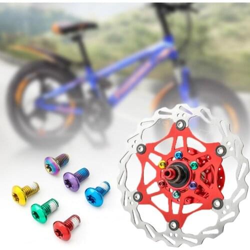 Set of 12 MUQZI T25 M5 bicycle disc screws metal multi-color mountain bike disc break screws bicycle modification accessories