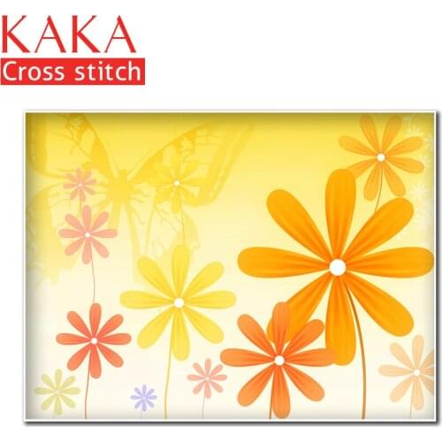 Cross stitch kits,Embroidery needlework sets with printed pattern,11CT-canvas for Home Decor Painting,Flowers Full NCKF025
