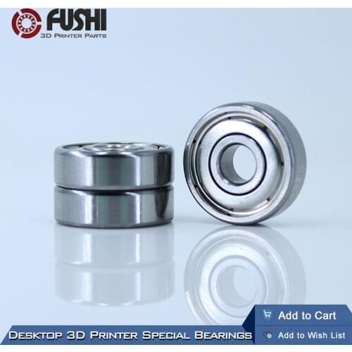 Desktop 3D Printer Special Bearing 625ZZ (10PCS) 5X16X5mm Mini kogellager 625 For Kossel Mini Prusa i3 Parts Free Shipping