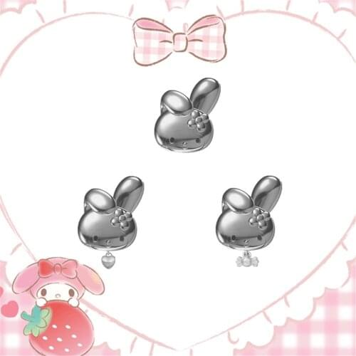 Mistletoe 925 Sterling Silver Cartoon Rabbit Charm Bead European Jewelry