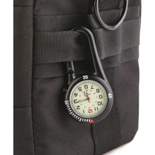 Outdoor Carabiner Fluorescent Watches Backpack Buckle Rock Climbing Hook Luminous Watch-Face