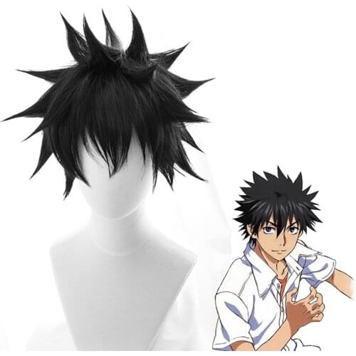 Anime My Hero Academia Dabi Wig Cosplay Costume Boku no Hero Academia Short Black Synthetic Hair Halloween Party Wigs+Wig Cap