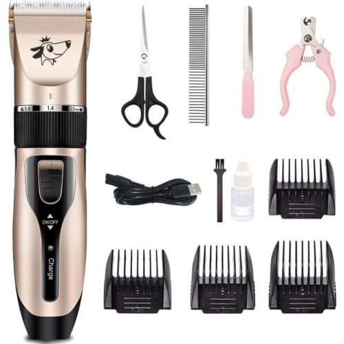 Pet Electric Clipper USB Hairdressing Set Dog Shaving Cutter Pet Hair Remover Low-noise Pet Hair Clipper With Scissors And Comb