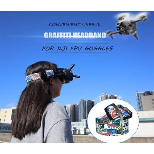 Suitable for DJI FPV flight video glasses V2 graffiti color headband fixed strap personalized drone accessories