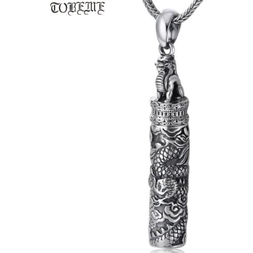 Handmade 100% 990 Silver Tibetan Dragon Gau Pendant Pure Silver Engraved Dragon Buddhist Prayer Box Pendant Good Luck Pendant