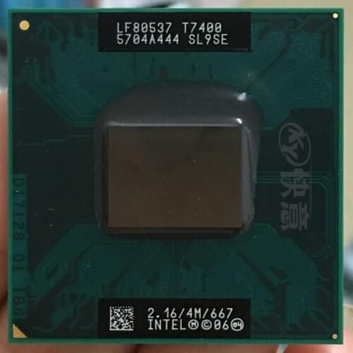 Intel Core 2 Duo T7400 CPU SL9SE B2 Laptop processor PGA 478 cpu 100% working properly