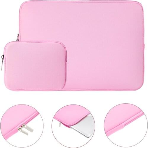 Rainyear Laptop Bag Sleeve Computer Case For Macbook Air 11 12 13 14 15 15.6 Lenovo Asus Acer Notebook Bag Protective Case Pink