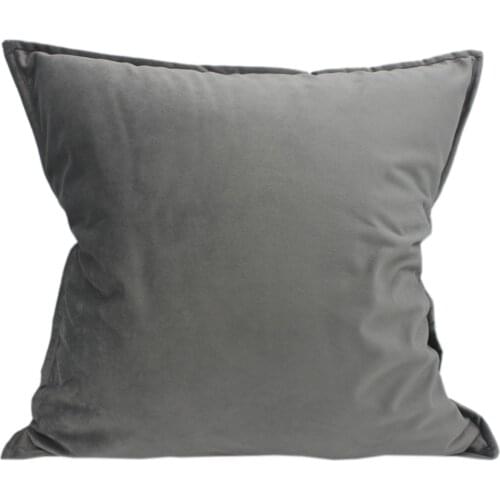 CURCYA Luxury Solid Colors Velvet Cushion Covers Soft Sofa Waist Pillows Cases with Decorative Edge Top Quality Christmas Gift