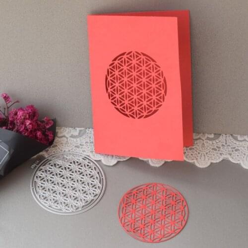 Circle Window Grille Frame Metal Cutting Dies for DIY Scrapbooking Album Paper Cards Decorative Crafts Embossing Die Cuts