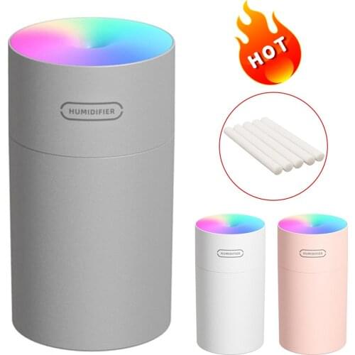 Timing Humidifier USB Ultrasonic Dazzle Cup Humidifier Portable Essential Oil Aroma Diffuser Cool Mist Maker with Colorful Light