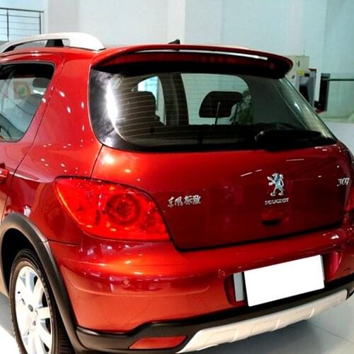 For Peugeot 307 Spoiler 2006 2007 2008 2009 2010 2011 2012 ABS Plastic Unpainted Primer Color Rear Wing Spoiler Car Accessories
