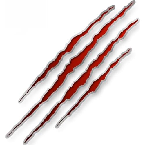 SZWL Personality Scratch Stripe Bloody Claw Marks Car Stickers Auto Vinyl Decal Waterproof Sunscreen Accessories,13cm*12cm