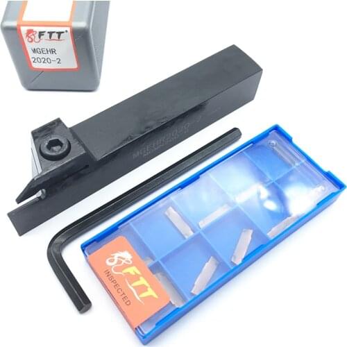 10PCS MGMN200 G YC1125 High quality Carbide Inserts 1PC MGEHR2020-2 External Grooving Tool Holder Parting Plate Lathe Tool Set