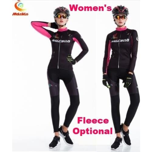 Female Bike Jersey Womens' Cycling Jerseys Winter Thermal Bicycle Racing Clothings Bike Racing Suit QM17LTW1