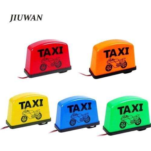 1pc 12V Taxi Led Warning Light Automobile Decorative Light Motorcycle Refitted Warning Light Electric Bicycle Decorative Parts