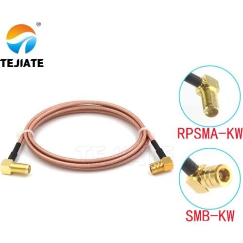 1PCS TEJIATE Adapter Cable SMB To RPSMA Type SMB-KW Convert RPSMA-KW 8-90CM 1M 1.5M 2M Length Connector RG316 Wire