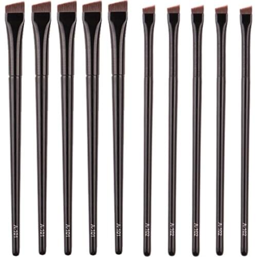 10pcs Eyebrow contour brush Eyeliner makeup Brushes angled thin brows liner cream brush eyes Make up Tools A101 A102 wholesale