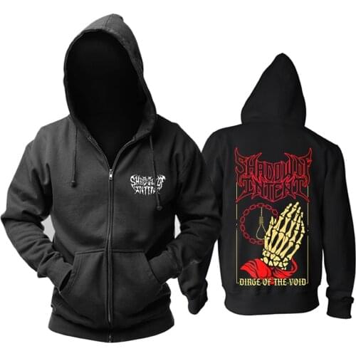 10 Designs Shadow Of Intent Zipper Sweatshirt Rock Death Nice Soft Warm Hoodies Heavy Metal Punk Fleece Outerwear Skull Hand