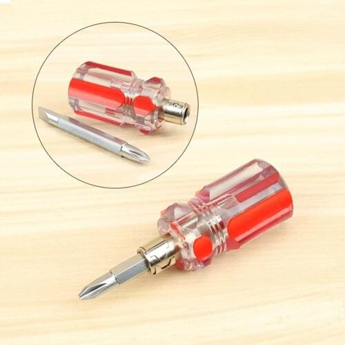 2 in 1 Dual Purpose Use Telescopic Screwdriver Cross Straight Screw Driver Ratchet Screwdriver Manual Hardware Hand Repair Tools