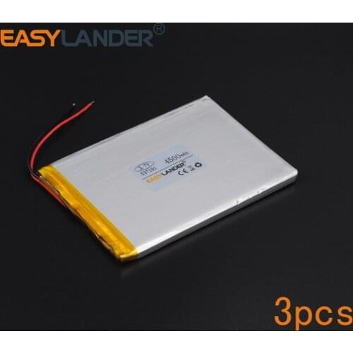 3pcs/Lot 3.7V 4500mAh Rechargeable li Polymer Li-ion Battery For tablet PC iPAQ Power Bank Portable DVD Consumer PDA 537191