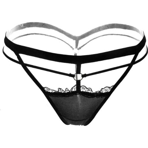 Free Shipping women bandage thongs super sexy panties lace tamptation underwear cotton tangas tansparent G-string mini g strings