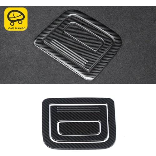 CARMANGO Car Accessories Trunk Spare Tyre Handle Cover Trim Frame Sticker Stainless Interior Decoration for Audi Q5 FY 2017-2020