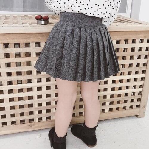 Spring Autumn Winter Baby Toddler Clothes School Girls Tutu Skirts Childrens Skirt Kids Pleated Cotton Dancing Skirt JW4550