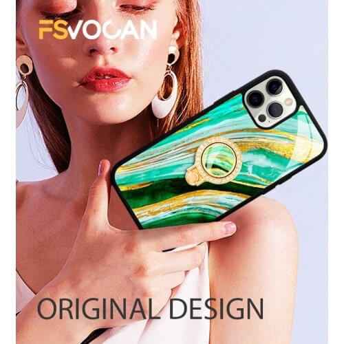Marble Stone Texture Finger Ring Phone Holder Luxury Diamond Bracket For Mobile Phone Universal Stand For iPhone Samsung Xiaomi