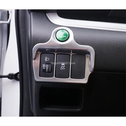 For Honda CRV CR-V 2012 2013 2014 2015 2016 Chrome Matte Headlight Lamp Switch Control Cover Trim Styling Sticker Accessories