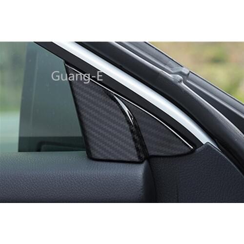 For Toyota New Camry Xv70 2017 2018 2019 2020 ABS/carbon Fiber Grain A Column Audio Speak Window Windshield Side Triangle Trim