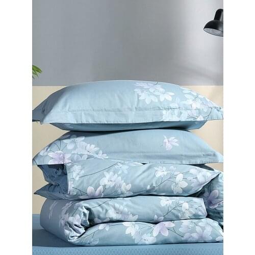 Zq Home Textile All Cotton Pure Cotton Printed Four-Piece Bedding Set Bedding Sheets