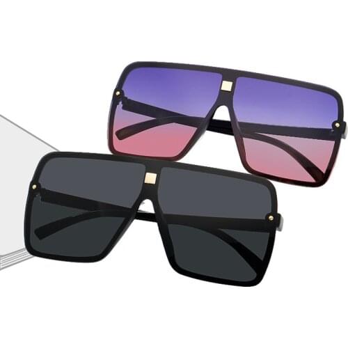 Elbru Large Square Frame Sunglasses Outdoor Tourism Shopping Ultraviolet-proof Sunshade Sunscreen Fashion Sunglasses UV400