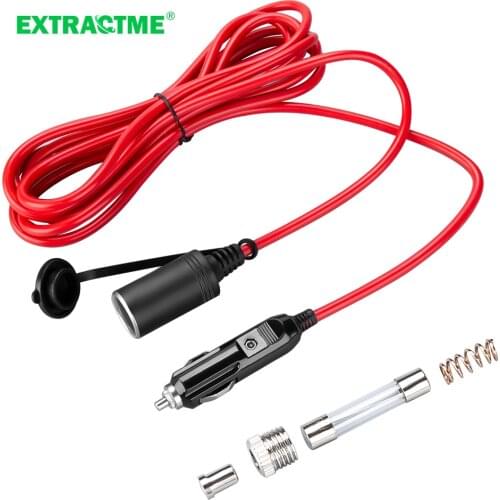 Extractme Car Charger Cigarette Socket Extension Cord 3.6M 15A 16AWG Car Splitter Cigarette Lighter Adapter Plug Accessories