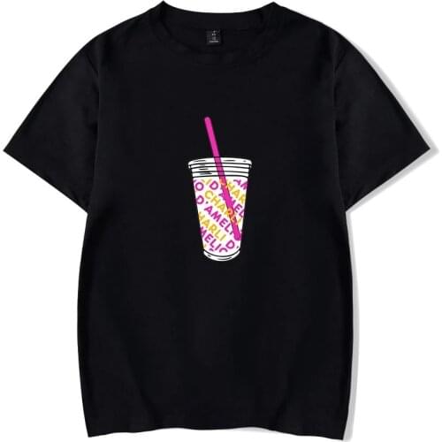 Lce Coffee Splatter T-shirt Charli Damelio Cotton Loose HipHop Boys Girls O-neck Short Sleeve Women Men Print T Shirt Oversize