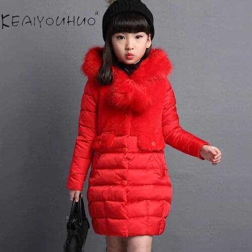 Long Childrens Jacket Red Black Baby Clothes Zipper Hooded Hat Baby Clothes Girls Windbreaker For Girls For 4-12 Years Old