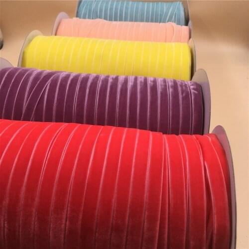 3/8" 10mm X 200yards single face nylon velvet ribbon none stretch velour ribbons webbing DIY accessories 30colors Choices