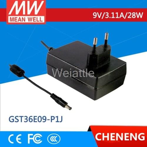 MEAN WELL original GST36E09-P1J 9V 3.11A meanwell GST36E 9V 28W AC-DC High Reliability Industrial Adaptor