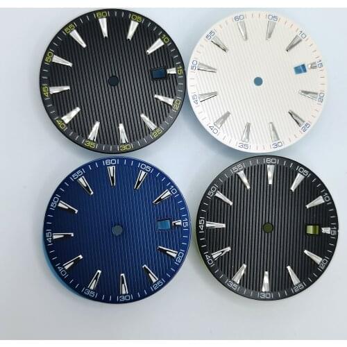 Watch Parts 33.5MM Dial Green Luminous Fit NH35 Automatic Movement