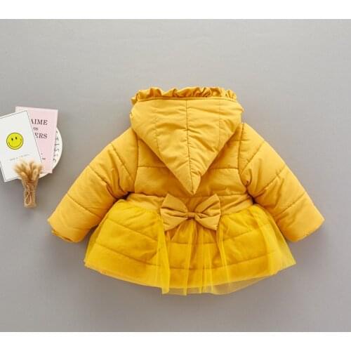 New fashion baby girls outerwear kid cotton Hooded coats Winter Jacket warm Coat childrens winter clothing