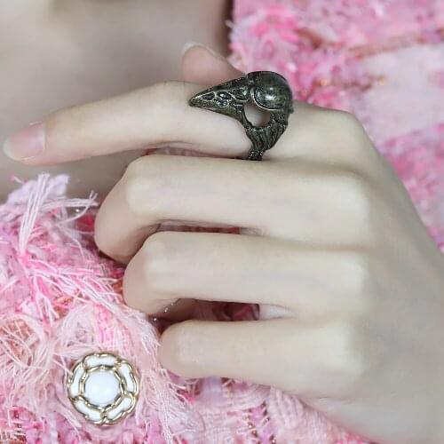 Eagle beak Cool Men Boys Punk Gothic Rock Scroll Joint Armor Knuckle Metal Full Finger Rings Cospaly DIY Rings for Men