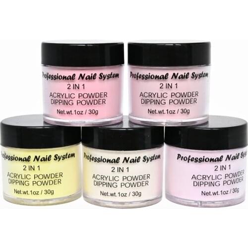 5Bottles/Set 1 Oz Carving/Dipping Nail Art Acrylic Powder Pink Yellow Nude Brown Collection Supplies Dust Mia Secret Powder Bulk