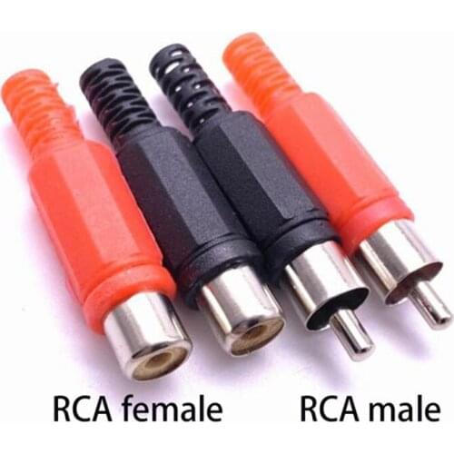 RCA Plastic Male female Jack Connector adapter Solder Audio Video AV Plug Handle Plugs Channel Dual welding Tool DIY