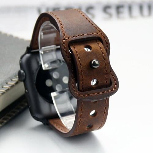 Genuine Leather Correa Strap for Apple Watch Band 44mm 40mm 42mm 38mm Bracelet Apple Watch Strap for iWatch 6 5 4 3 2 1 SE Belt