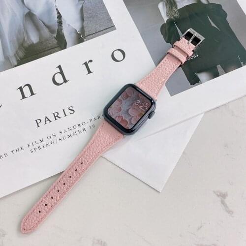 High-quality Leather Loop Strap for Apple Watch 38/40mm 42/44mm Wristband Link for Iwatch Band Accessories Series SE6 5 4 3 2 1