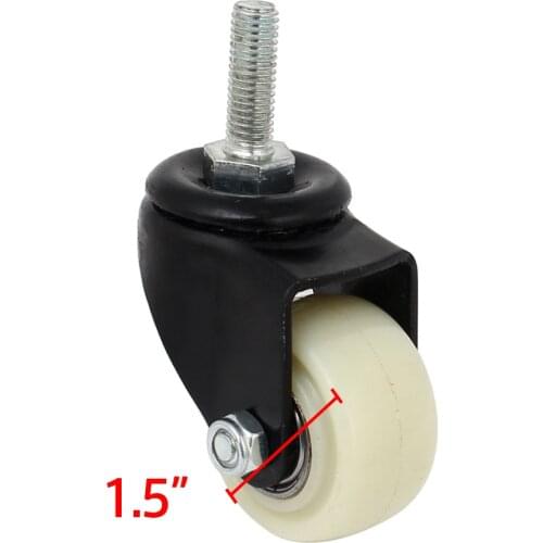 40mm Diameter M8 Thread PP Furniture Caster Wheel Roller 360 Swivel Trolley Cart Wheel